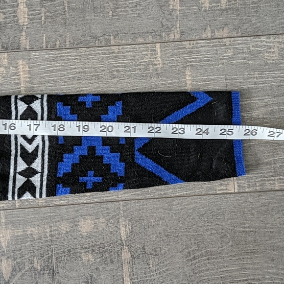 Flying Tomato Tribal Black Blue Cardigan G24 - Picture 7 of 8